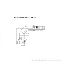 90° BSP Female 60° Cone Seal 22691